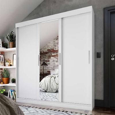 Guarda-Roupa Casal com Espelho Paris 3 PT 2 GV Branco