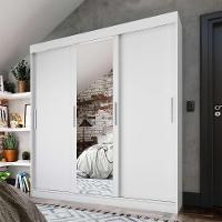 Guarda-Roupa Casal com Espelho Paris 3 PT 2 GV Branco - 1