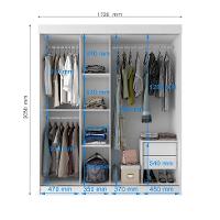 Guarda-Roupa Casal com Espelho Paris 3 PT 2 GV Branco - 7