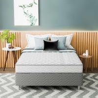 Cama Box com Colchão Viúva Howie Espuma D45 (17x128x188) Branco e Cinza - 8