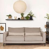 Sofá 3 Lugares Versatti Suede Bege 210 cm - 1