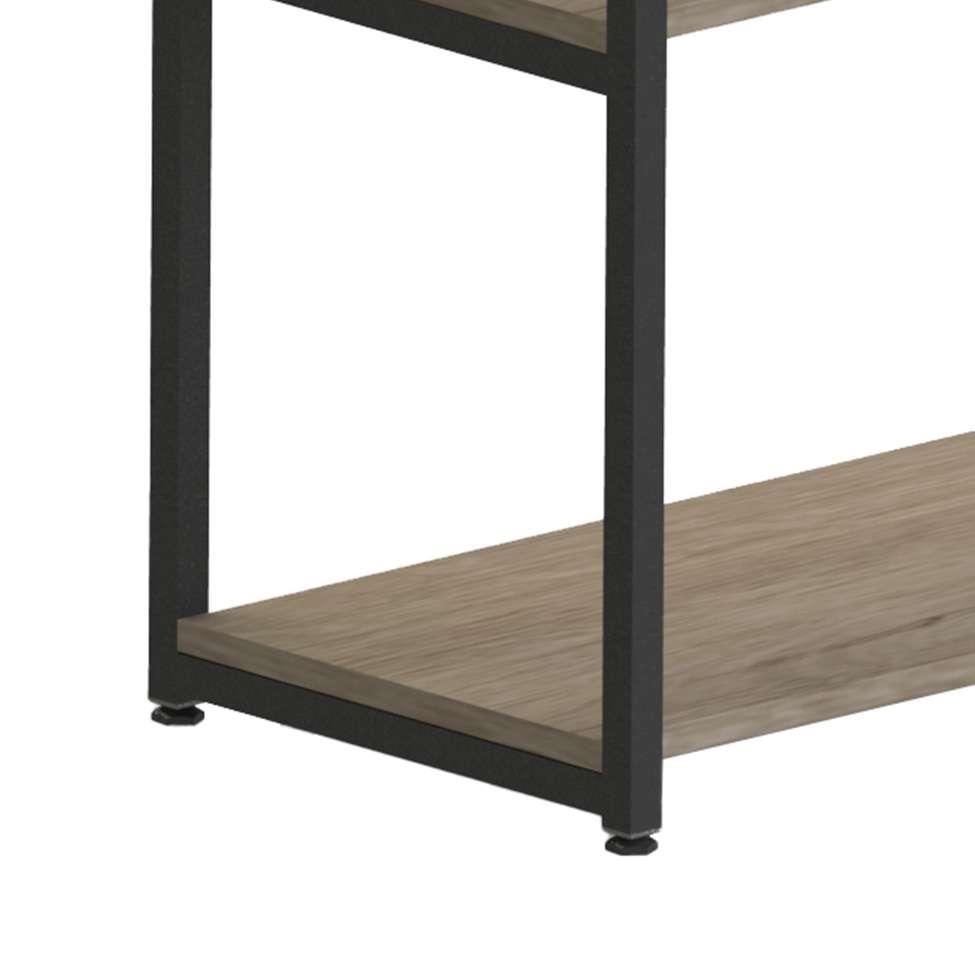 Estante Industrial UrbnFlex Preta e Mel 87 cm - 4
