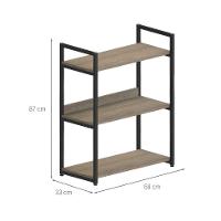 Estante Industrial UrbnFlex Preta e Mel 87 cm - 3