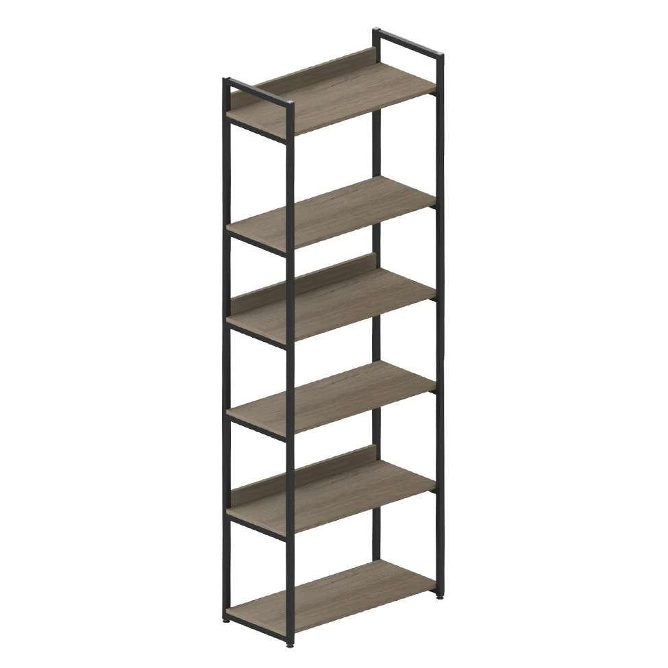 Estante Industrial UrbnFlex Preta e Mel 190 cm - 2