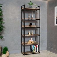 Estante Industrial UrbnFlex Preta e Mel 190 cm - 1