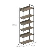 Estante Industrial UrbnFlex Preta e Mel 190 cm - 3