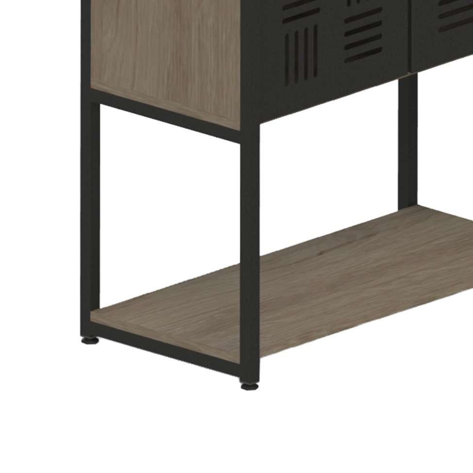 Estante Industrial UrbnFlex 2 PT Preta e Mel 152 cm - 4