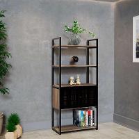 Estante Industrial UrbnFlex 2 PT Preta e Mel 152 cm - 1