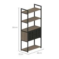 Estante Industrial UrbnFlex 2 PT Preta e Mel 152 cm - 3