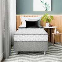 Cama Box com Colchão Solteirão Howie Espuma D33 (17x108x198) Branco e Cinza - 8