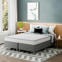 Cama Box com Colchão Queen Howie Espuma D28 (17x158x198) Branco e Cinza - 2
