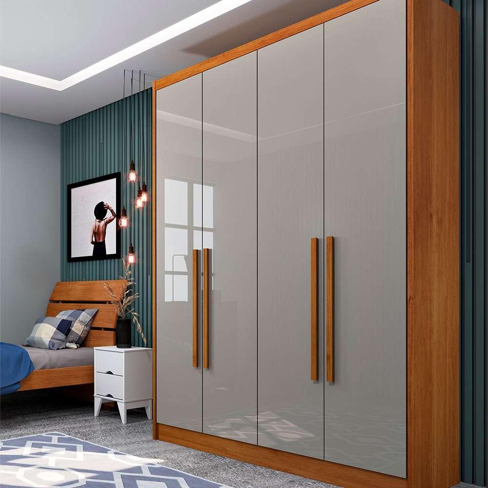 Guarda-Roupa Solteiro Max 4 PT 2 GV Cinamomo e Off White - 2