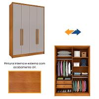 Guarda-Roupa Solteiro Max 4 PT 2 GV Cinamomo e Off White - 7