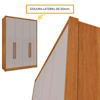 Guarda-Roupa Solteiro Max 4 PT 2 GV Cinamomo e Off White - 8