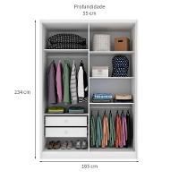 Guarda-Roupa Solteiro Max 4 PT 2 GV Neve - 3