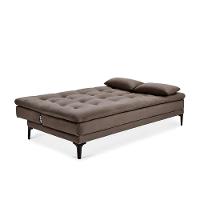 Sofá-Cama Casal 3 Lugares Prince Suede Marrom