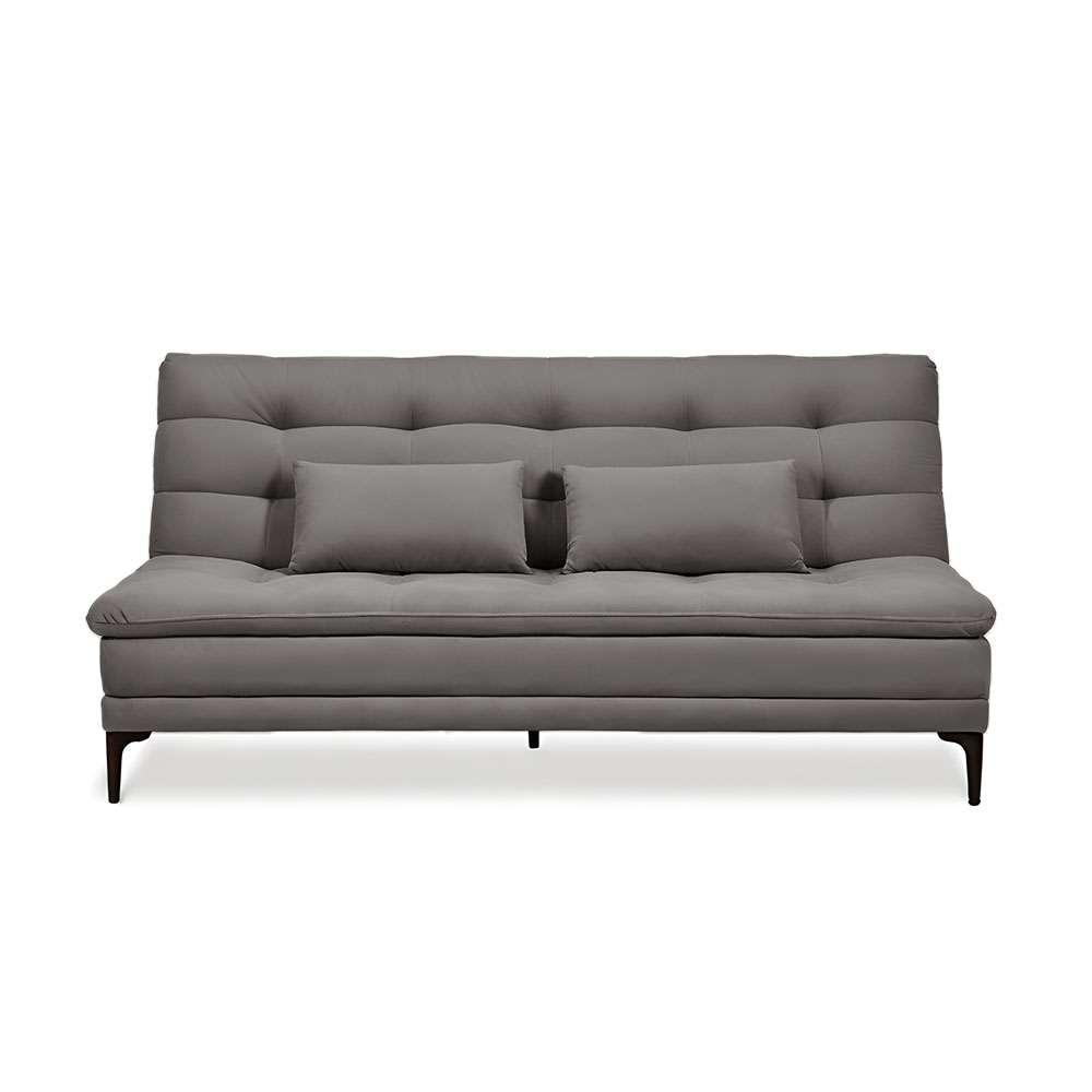 Sofá-Cama Casal 3 Lugares Prince Suede Cinza - 5