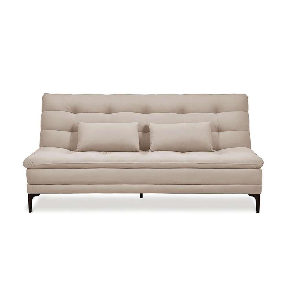 Sofá-Cama Casal 3 Lugares Prince Suede Bege - 5