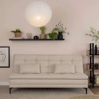 Sofá-Cama Casal 3 Lugares Prince Suede Bege - 1