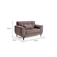 Sofá 2 Lugares Piacenza Suede Marrom 152 cm - 3
