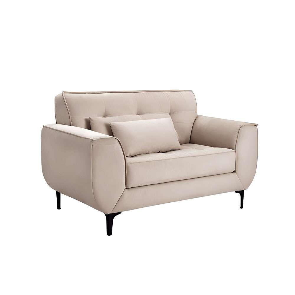 Sofá 2 Lugares Piacenza Suede Bege 152 cm - 2