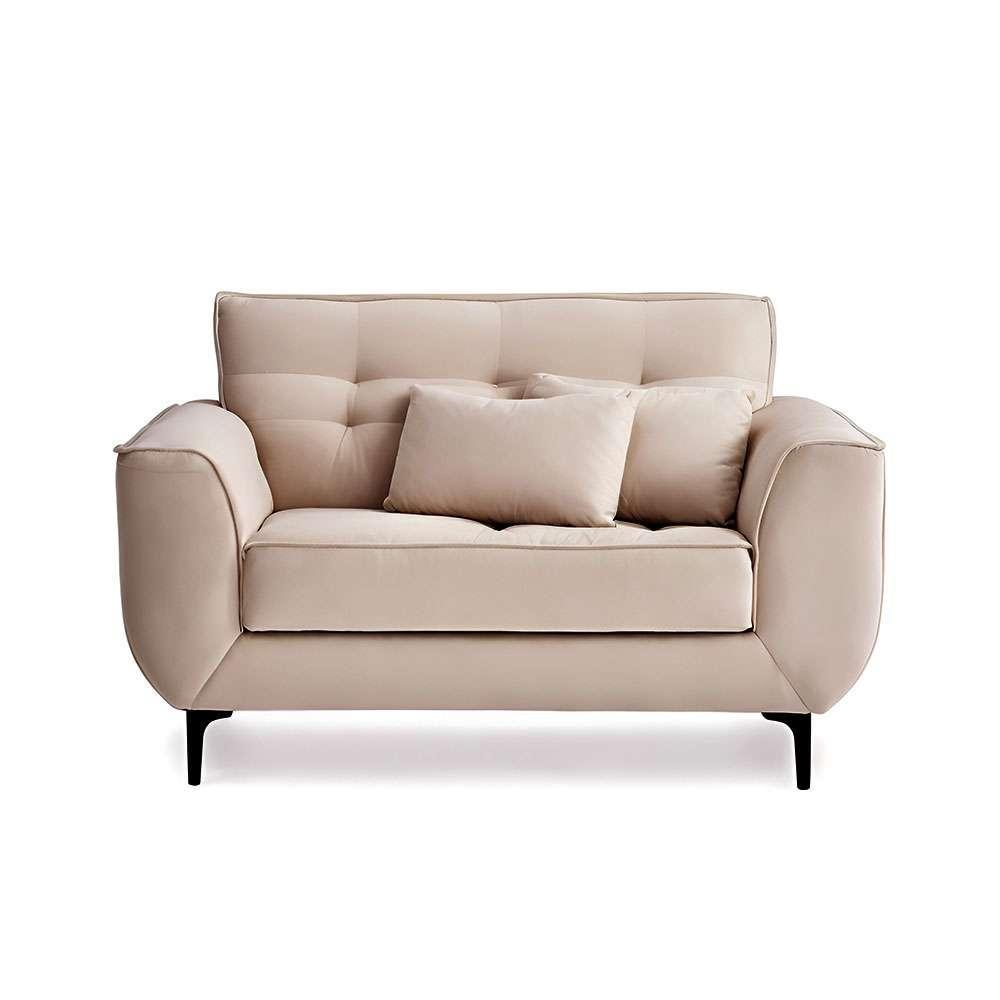 Sofá 2 Lugares Piacenza Suede Bege 152 cm - 4