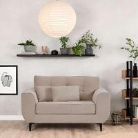 Sofá 2 Lugares Piacenza Suede Bege 152 cm - 1