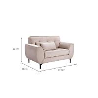 Sofá 2 Lugares Piacenza Suede Bege 152 cm - 3
