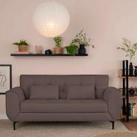 Sofá 3 Lugares Piacenza Linho Marrom 202 cm - 1