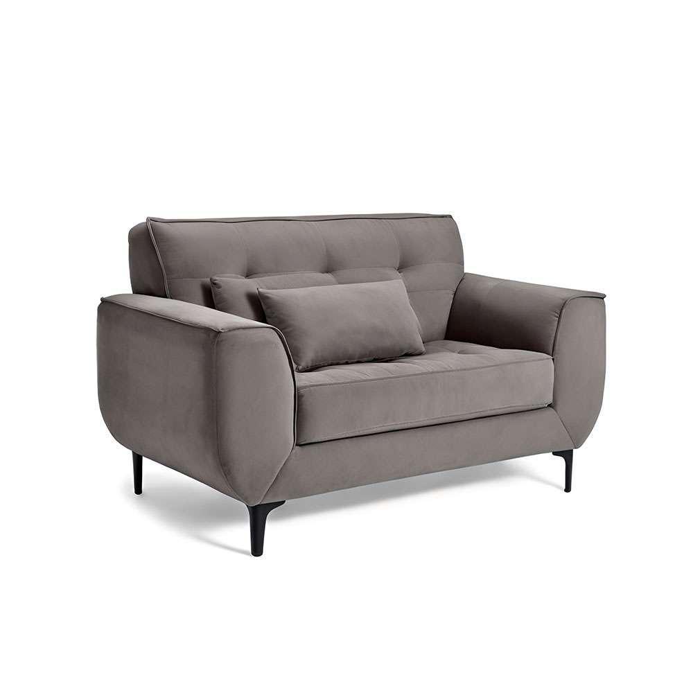 Sofá 2 Lugares Piacenza Suede Cinza 152 cm - 2