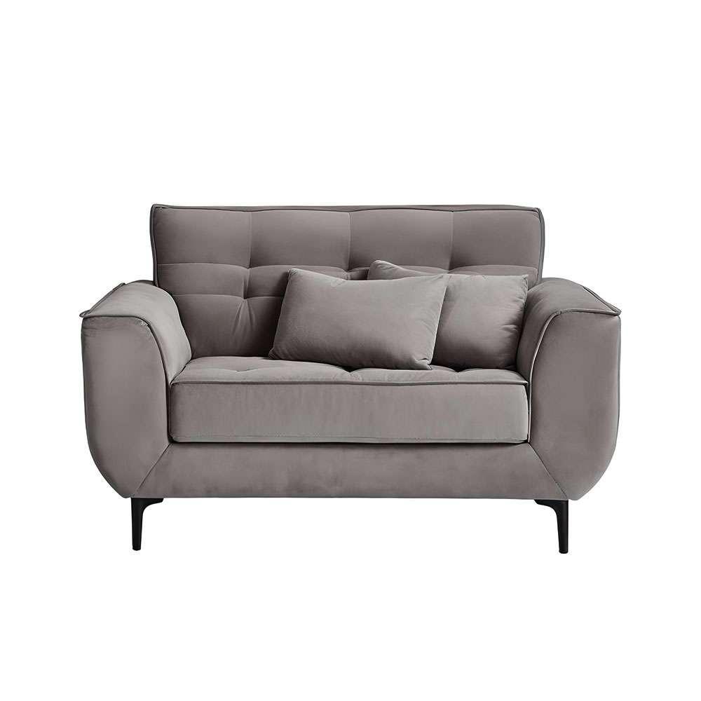 Sofá 2 Lugares Piacenza Suede Cinza 152 cm - 4