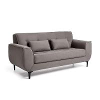 Sofá 3 Lugares Piacenza Suede Cinza 202 cm - 2