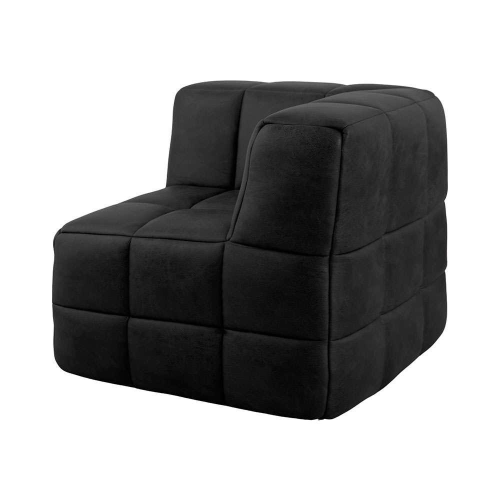 Sofá Guldi Popup com  Módulo Canto Central e Puff Corino Preto - 6