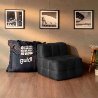 Sofá Guldi Popup com  Módulo Canto Central e Puff Corino Preto - 2