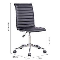 Conjunto de Mesa Munique Carvalho 150 cm com Cadeira de Escritório Secretária Giratória Marilyn Preta - 3