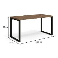 Conjunto de Mesa Munique Carvalho 150 cm com Cadeira de Escritório Secretária Giratória Marilyn Preta