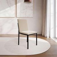 Conjunto de Mesa de Jantar com 4 Cadeiras Mônaco Veludo Bege e Preto - 7