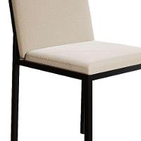 Conjunto de Mesa de Jantar com 4 Cadeiras Mônaco Veludo Bege e Preto - 8