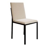 Conjunto de Mesa de Jantar com Tampo Imbuia e 4 Cadeiras Mônaco Veludo Bege e Preto - 5