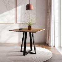 Conjunto de Mesa de Jantar com Tampo Imbuia e 4 Cadeiras Mônaco Veludo Bege e Preto - 6