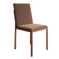 Conjunto de Mesa de Jantar com Tampo Branco e 4 Cadeiras Mônaco Veludo Marrom e Cobre - 5