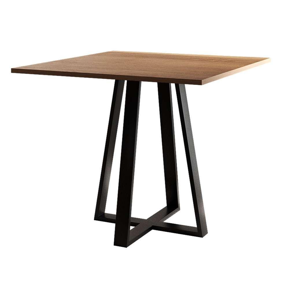 Conjunto de Mesa de Jantar com Tampo Imbuia e 4 Cadeiras Mônaco Veludo Preto - 4