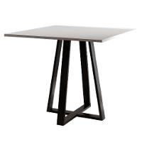 Conjunto de Mesa de Jantar com Tampo Branco e 4 Cadeiras Mônaco Veludo Marrom e Preto