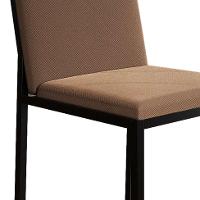 Conjunto de Mesa de Jantar com Tampo Branco e 4 Cadeiras Mônaco Veludo Marrom e Preto - 8