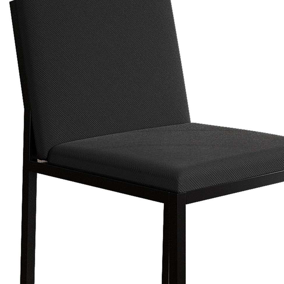 Conjunto de Mesa de Jantar com Tampo Branco e 4 Cadeiras Mônaco Veludo Preto - 8