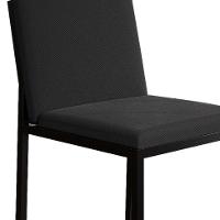 Conjunto de Mesa de Jantar com Tampo Branco e 4 Cadeiras Mônaco Veludo Preto - 8