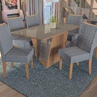 Tampo Retangular para Mesa de Jantar com Vidro Petúnia Bronze e Freijó 160 cm - 2