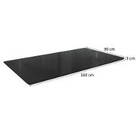 Tampo Retangular para Mesa de Jantar com Vidro Petúnia Preto 160 cm - 3