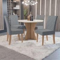 Tampo Redondo para Mesa de Jantar com Vidro Petúnia Off White 105 cm - 2