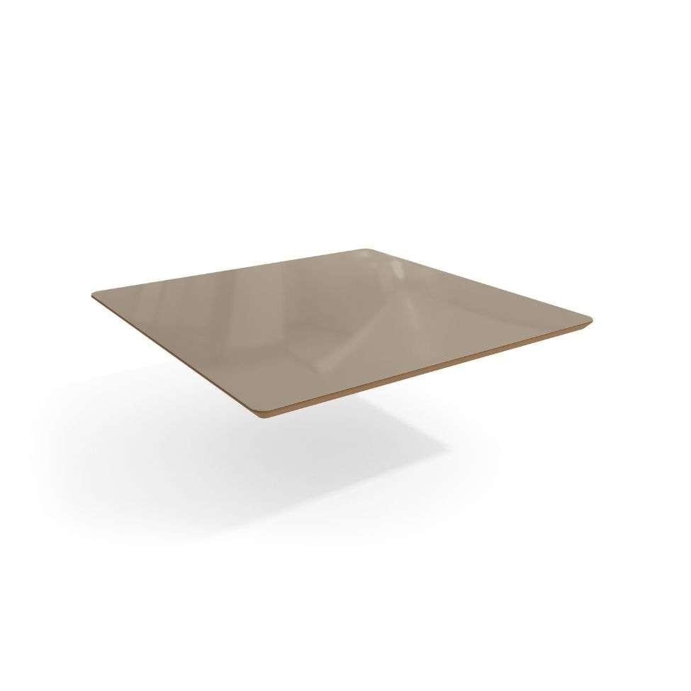 Tampo Quadrado para Mesa de Jantar com Vidro Petúnia Bronze e Freijó 105 cm - 1